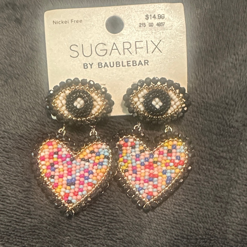 Sugarfix by BaubleBar Colorful Heart and Eye Earrings